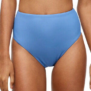 J.Crew High Cut Waist Bikini Bottom Blue 2X Blue NEW